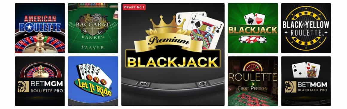 An Overview of the Available Table Games at BetMGM