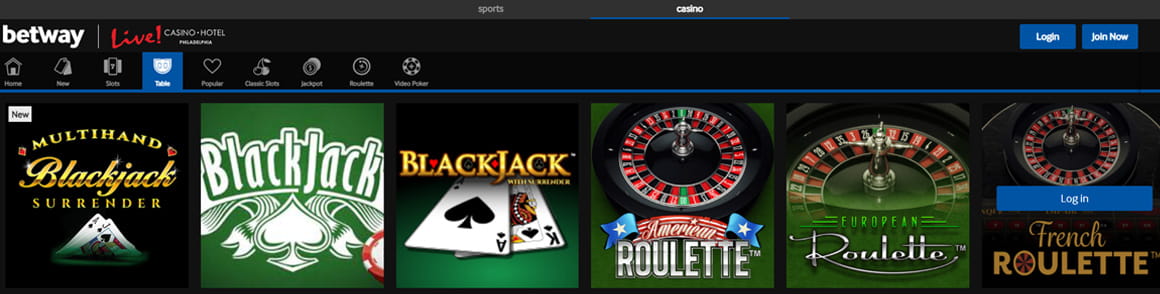 An Overview of the Available Table Games at Betway