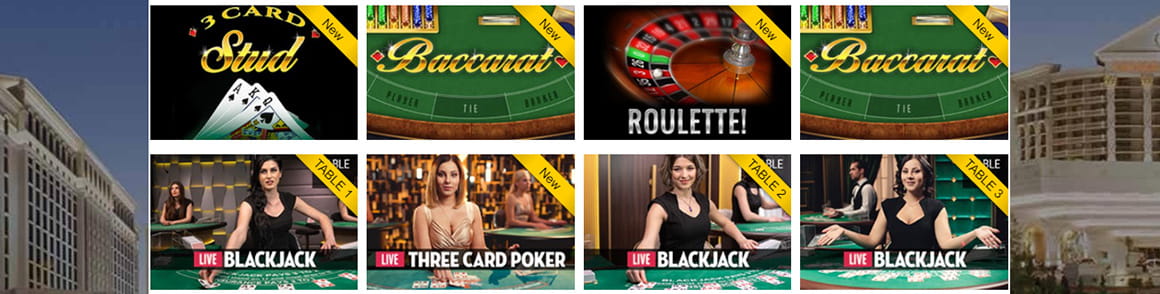 An Overview of the Available Table Games at Caesars 