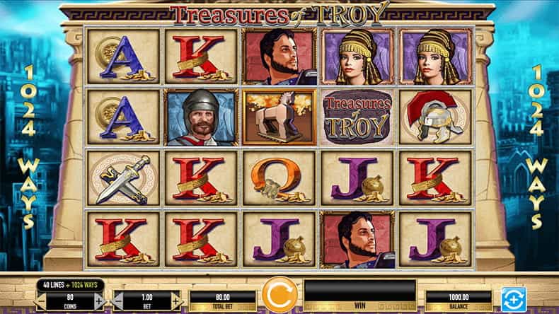 Free Demo Version of the Treasures of Troy Online Slot