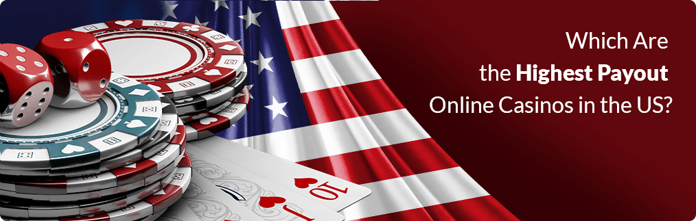 Dice, poker chips, and playing cards resting on an American flag.