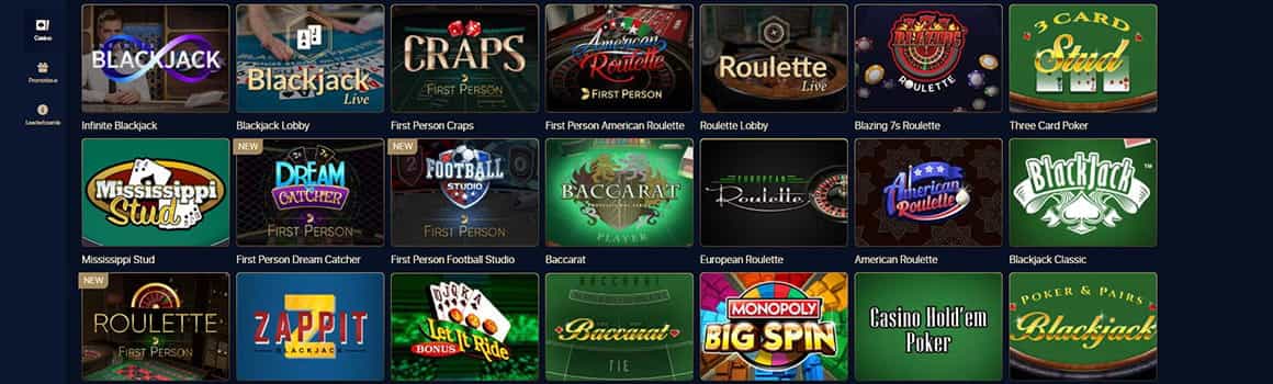 An Overview of the Available Table Games at WynnBET Casino