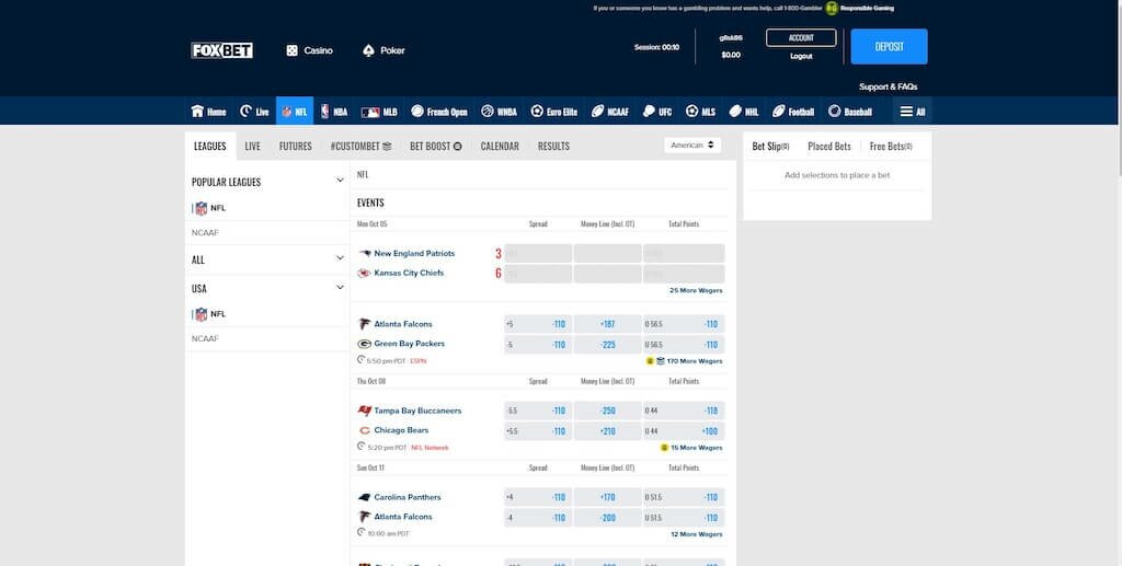 FOX Bet NFL Betting