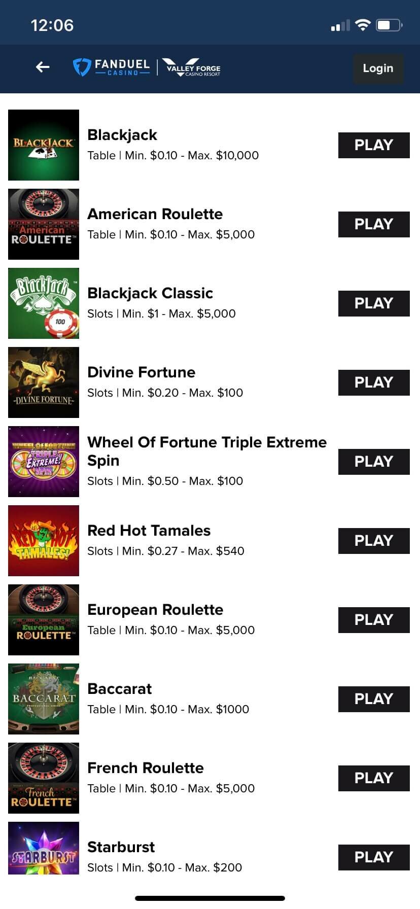 FanDuel Michigan Slots Lobby