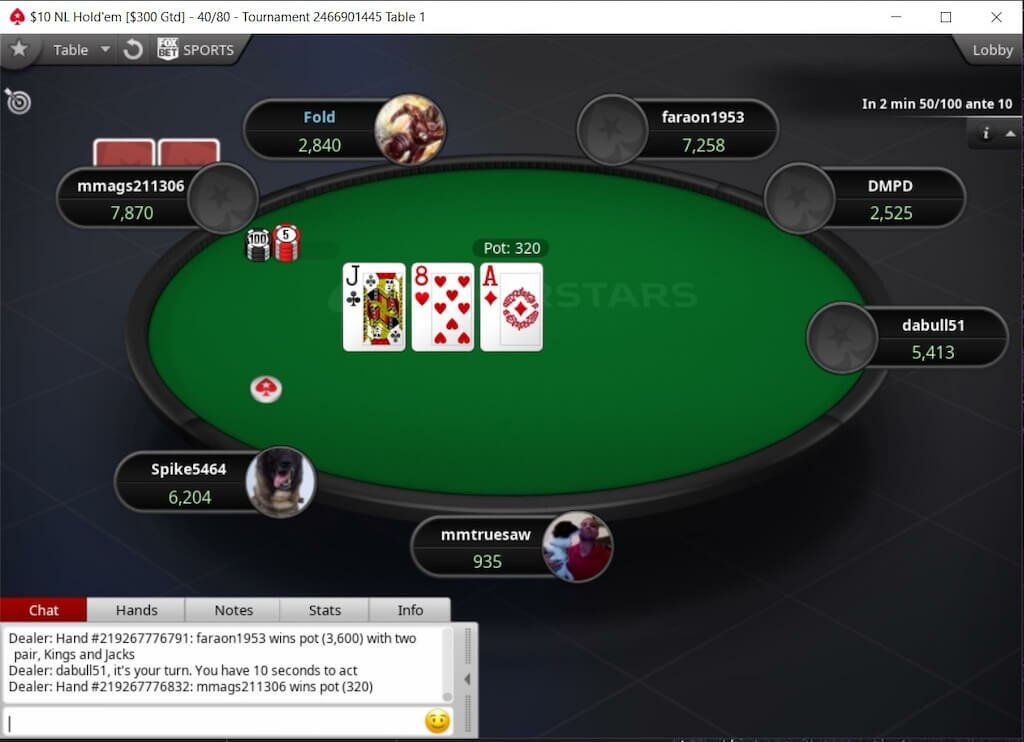 PokerStars Michigan Poker Table
