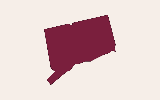 Map outline of Connecticut