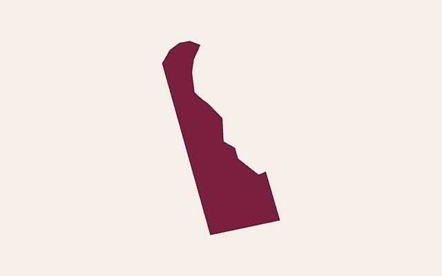 Map outline of Delaware