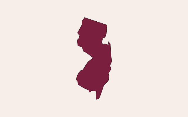 Map outline of New Jersey