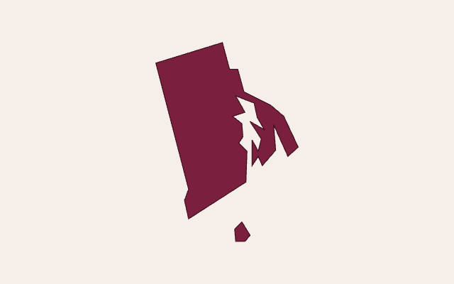 Map outline of Rhode Island