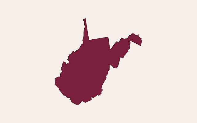Map outline of West Virginia
